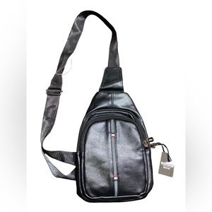 NWT Unisex Crossbody Sling Bag Black
